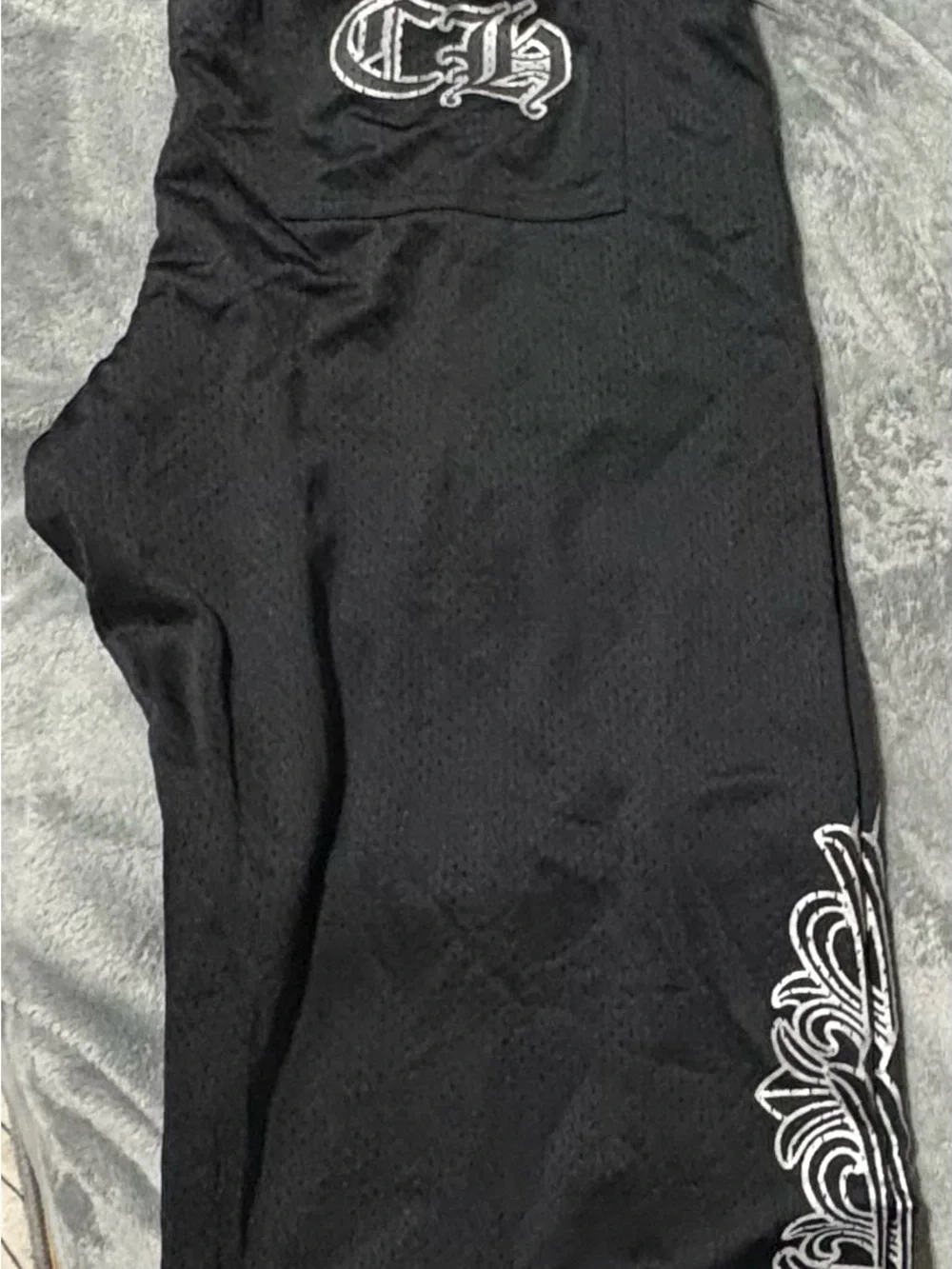 Like new Chrome Hearts mesh varsity pants